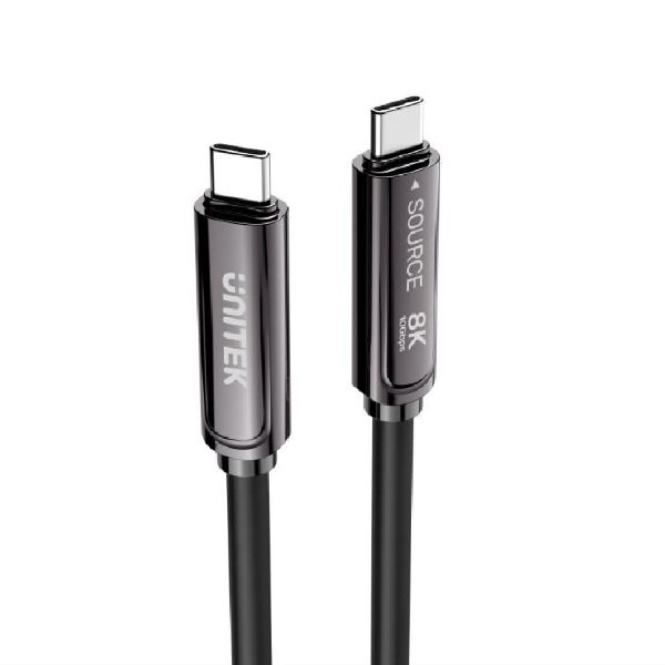 10M 8K Fiber Optic Full Featured USB-C Cable. High Speed 10Gbps Transfer, 60W PD UNITEK — view 2