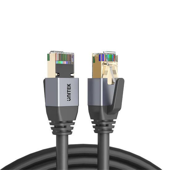 UNITEK 2M CAT8 Black SSTP 26AWG Ethernet Patch Lead in PVC Jacket. Unitek — view 2