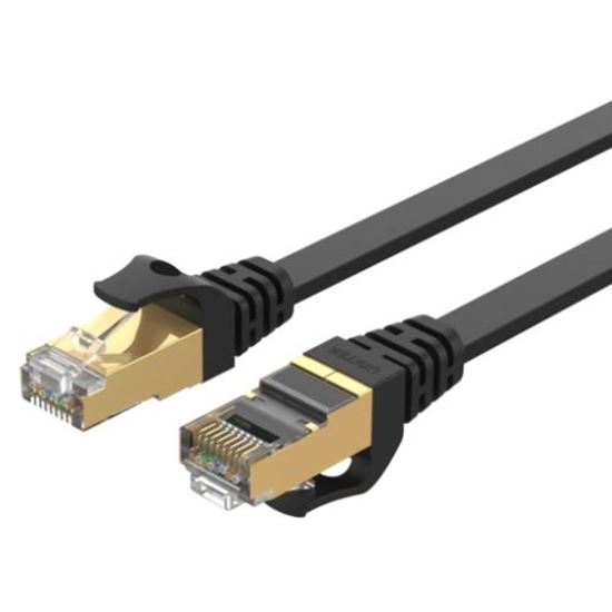 UNITEK 1m CAT 7 Black Flat SSTP 32AWG Patch Lead in PVC Jacket. Unitek — view 2