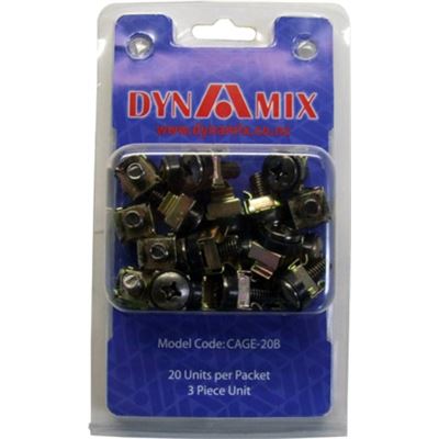 DYNAMIX 20pc Pack, 3 Piece Cage Nut, Black (Re-sealable Pack) M6 Dynamix — view 2