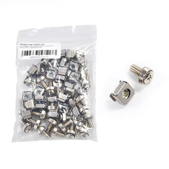 DYNAMIX 25pc Bag, 3 Piece Cage Nut, Silver (Re-sealable Clip Bag) Dynamix — view 2