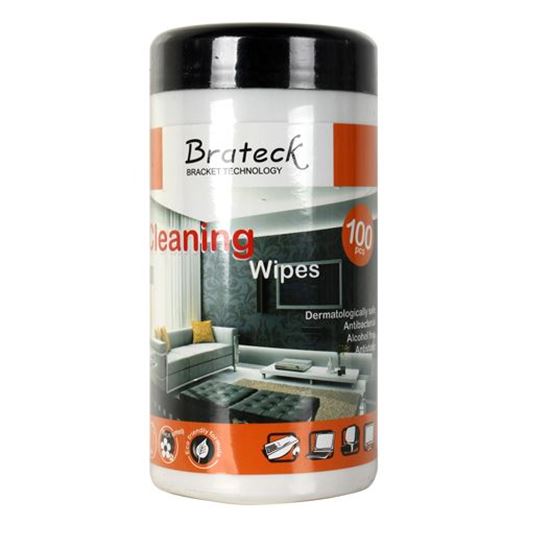 BRATECK 100pc LCD Cleaning Wipes. Dermatologically safe, Alcohol Brateck — view 2