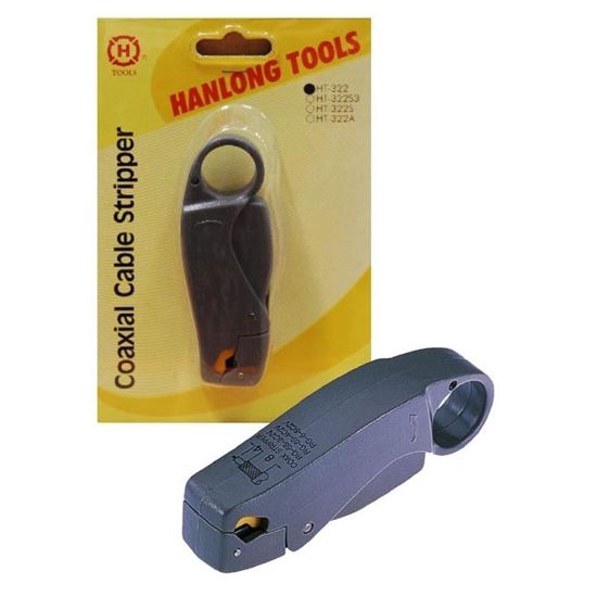 HANLONG 3x blade Coaxial Cable Stripper. RG58/59/6 connectors. Hanlong — view 2
