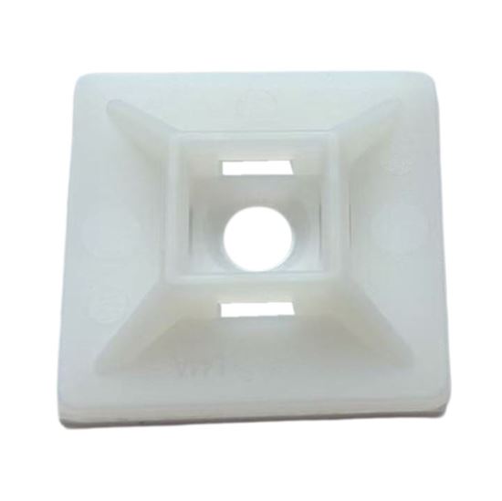 28 x 28mm Self Adhesive Natural Cable Ties Mount Dynamix — view 2