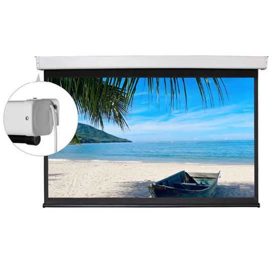 BRATECK 130" 16:9 Electric Projector Screen with Remote. Brateck — view 2