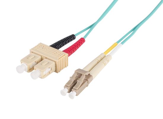 DYNAMIX 5M 50u LC/SC OM3 Fibre Lead (Duplex, Multimode) Dynamix — view 1