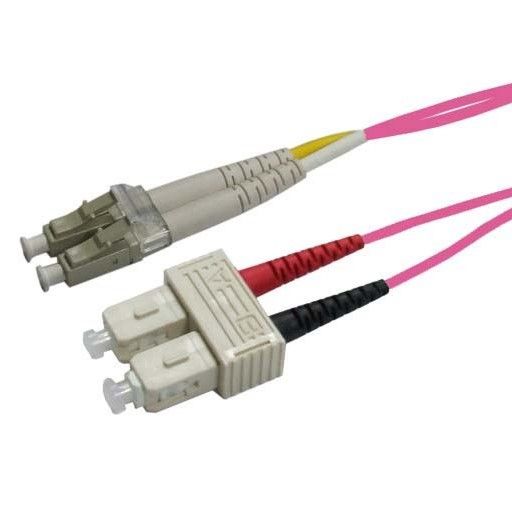 DYNAMIX 2M 50u LC/SC OM4 Fibre Lead (Duplex, Multimode) Dynamix — view 2