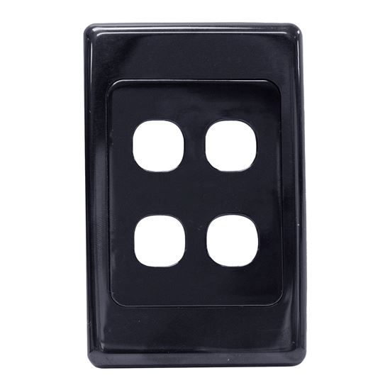 AMDEX Switch Plate ONLY. 4 Gang Wall Face Plate (Accepts Clipsal amdex — view 2