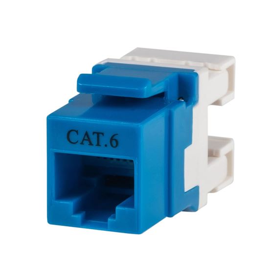 DYNAMIX Cat6 BLUE Keystone RJ45 Jack for 110 Face Plate. T568A/ Dynamix — view 2