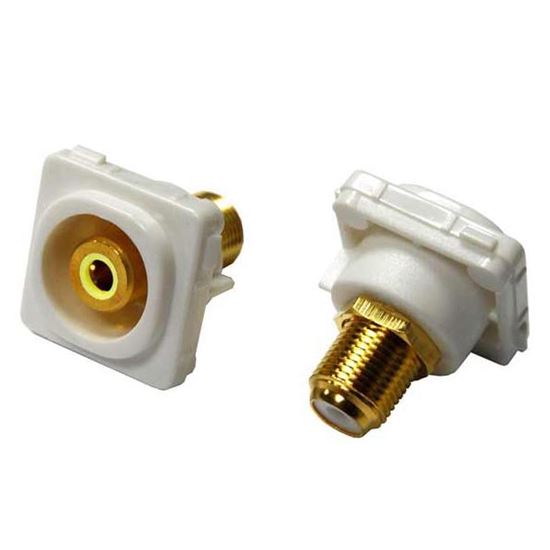 AMDEX Yellow RCA to RCA Jack. Gold Plated Amdex — view 2