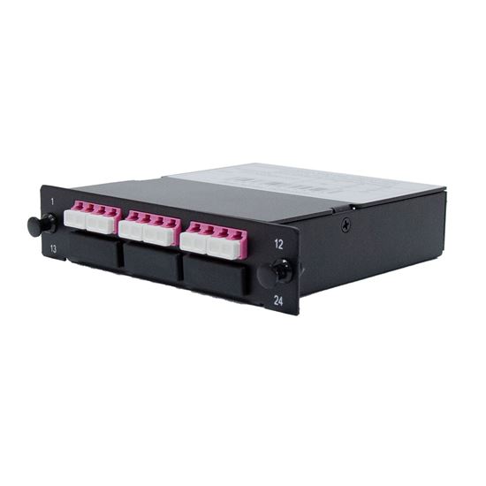 DYNAMIX MPO OM4 3 Port LC Quad Multimode 12 Fibre Cassette. Dynamix — view 2