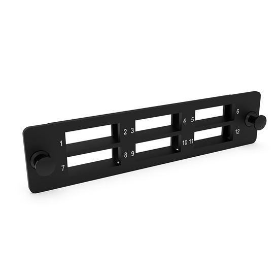 DYNAMIX SC Duplex/LC Quad 6 Port Plate Unloaded, 2x Tier Screw less Dynamix — view 2