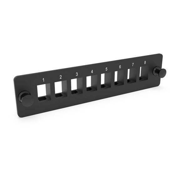 DYNAMIX SC Simplex/LC Duplex 8 Port Plate Unloaded, 2x Tier Screw Dynamix — view 2