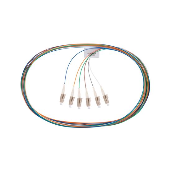 DYNAMIX 2M LC Pigtail OM1 6x Pack Colour Coded, 62.5/900um Multimode Dynamix — view 2