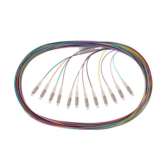 DYNAMIX 2M LC Pigtail OM3 12x Pack Colour Coded, 900um Multimode Dynamix — view 2