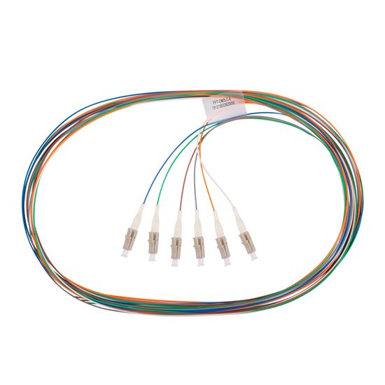 DYNAMIX 2M LC Pigtail OM3 6x Pack Colour Coded, 900um Multimode Dynamix — view 2