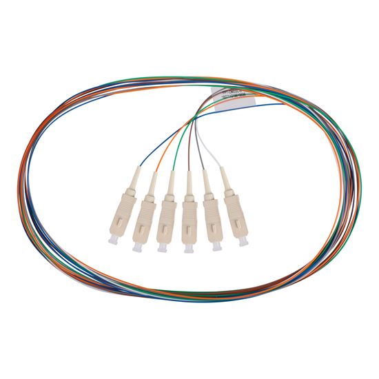DYNAMIX 2M SC Pigtail OM3 6x Pack Colour Coded, 900um Multimode Dynamix — view 2