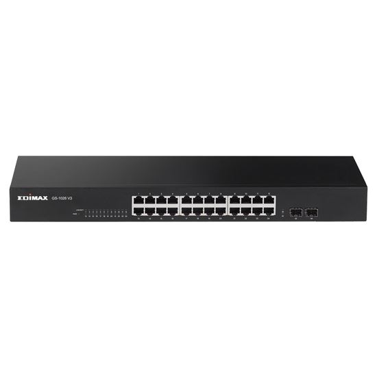 EDIMAX 24 Port Gigabit Rack-Mount Unmanaged Switch + 2 SFP Ports. Edimax — view 2