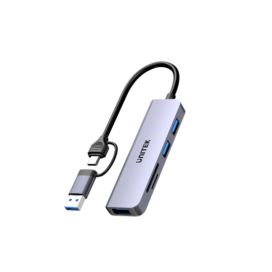 UNITEK 5-in-1 5Gbps USB Multi-Port Hub with USB-C/A Connector. Unitek — view 2
