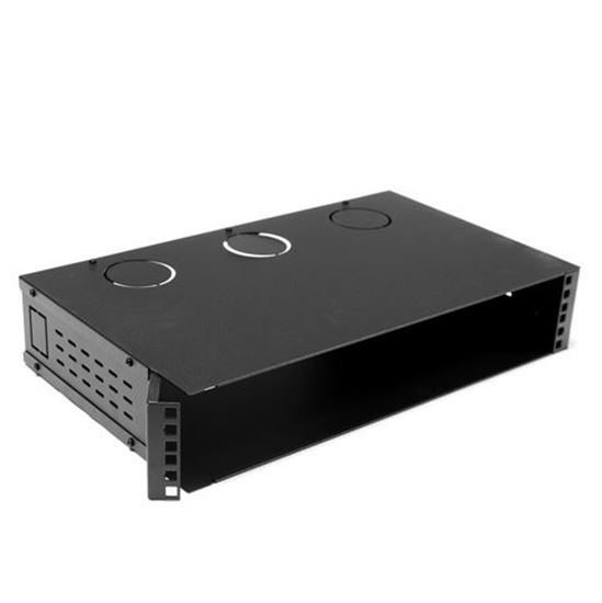 DYNAMIX 2U 300mm Deep 19' Fully Enclosed Hinged Wall Mount Bracket. Dynamix — view 2