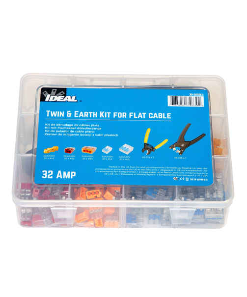 IDEAL INDUSTRIES Twin and Earth 32A Kit for Flat Cable. Box of 100 Ideal Industries — view 2