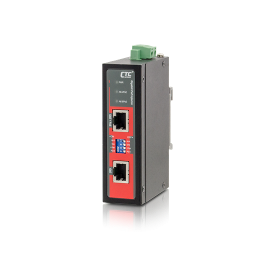 CTC UNION 1 Port Gigabit 48V DC PoE Injector. -10C~60C. PoE+ power CTCunion — view 2