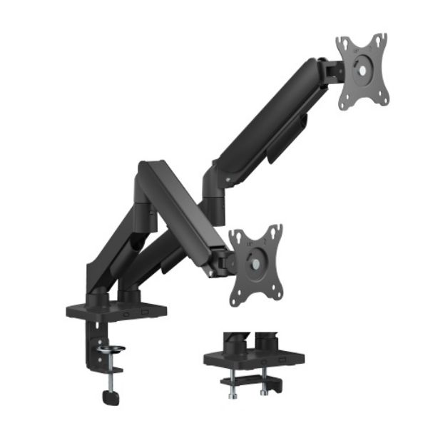 17"-32" Dual Monitor Mechanical Spring Monitor Arm. Max Load 2x 9Kgs, Black Brateck — view 2