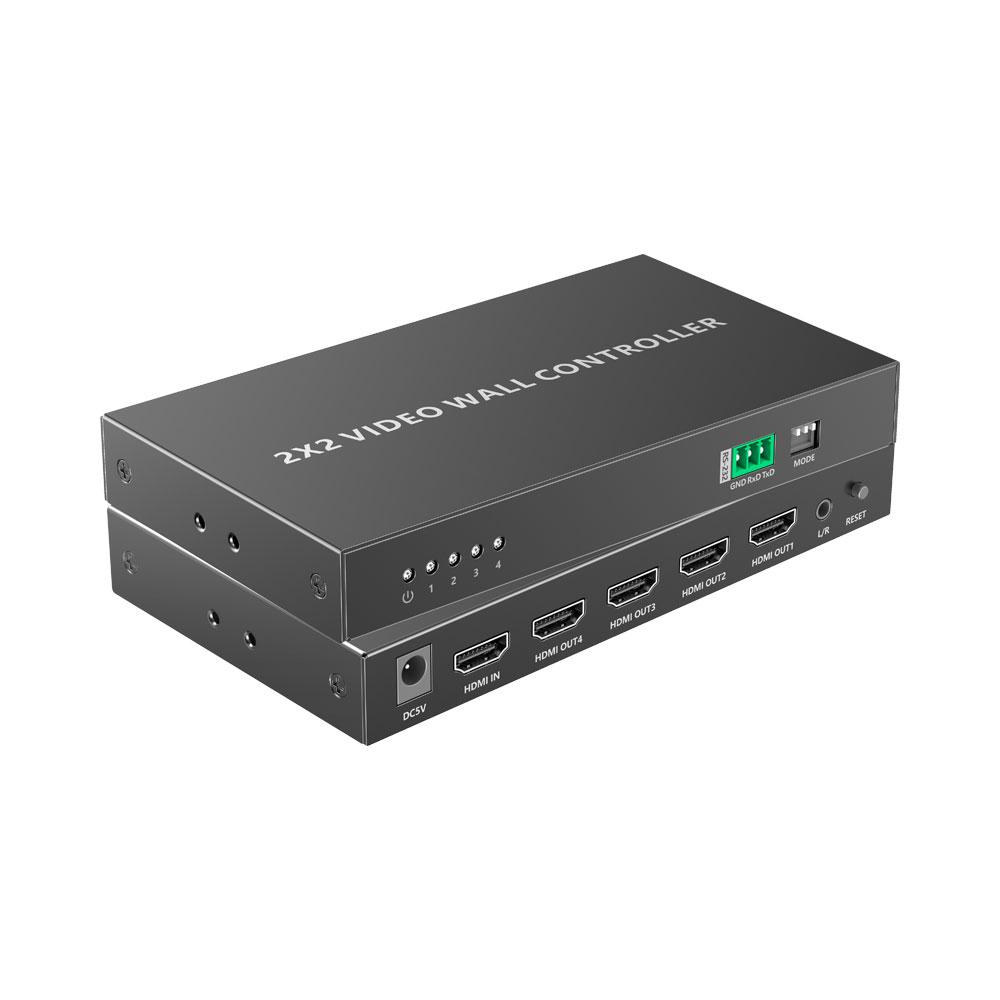 LENKENG 2x2 HDMI Videowall Controller with 1x HDMI In & 4x lenkeng — view 2