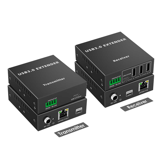 LENKENG 4-Port USB-A 3.0 Extender Over Cat5e/6/7 Network Cable. lenkeng — view 2