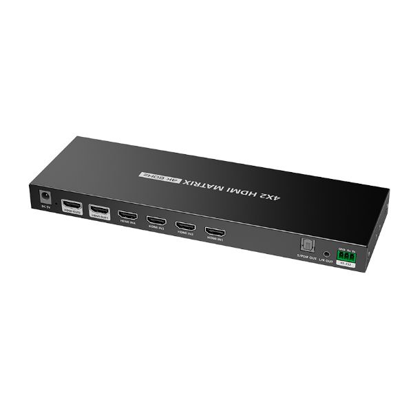 4-In-2-Out HDMI Matrix Switch Supports 4096x2160@60Hz HDR RSR-232, Remote Control Lenkeng — view 2