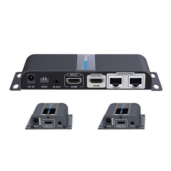 LENKENG 1-In-2-Out 1080P HDMI Extender. 1x HDMI in & 2x RJ45 out. Lenkeng — view 2
