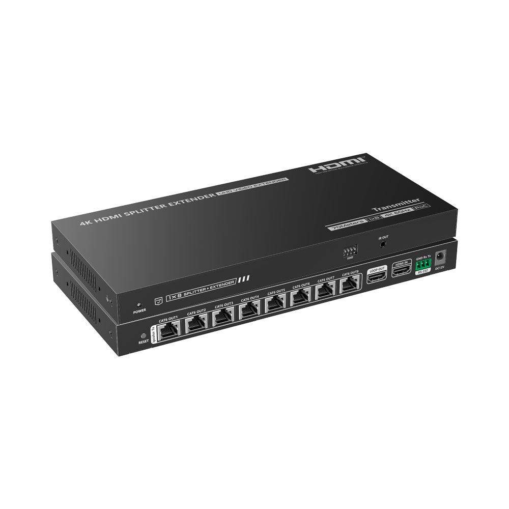 1-In-8-Out 4K@60Hz HDMI Splitter Extender Lenkeng — view 2
