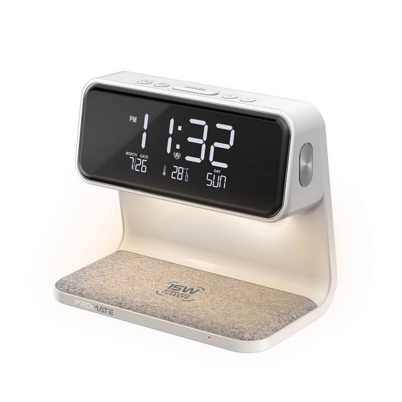 PROMATE 3-in-1 Multi-Function LED Alarm Clock with 15W Wireless Promate — view 2