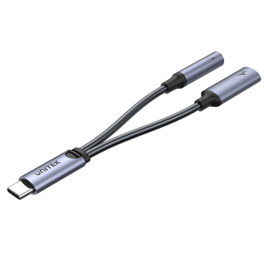 UNITEK 2-in-1 USB-C to 3.5mm Audio Jack & USB-C Charging Connector. Unitek — view 2