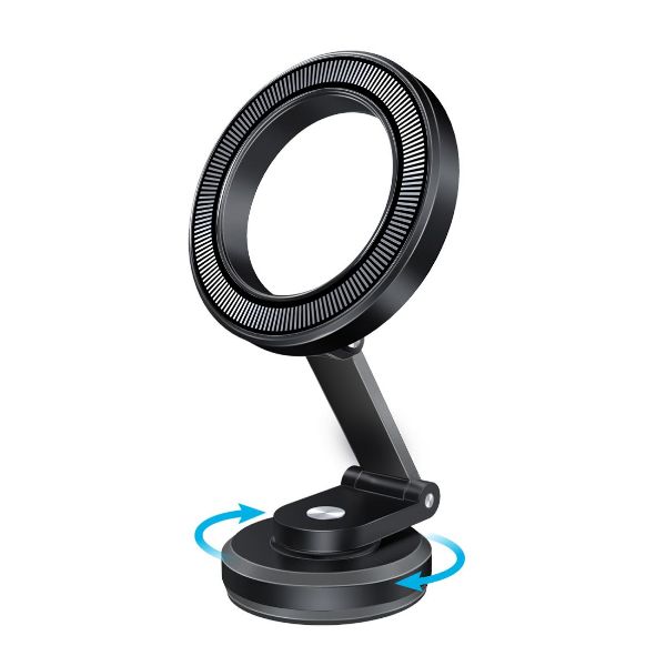 MagGrip 360 Cradleless Foldable Magnetic Ring Phone Holder- Black Promate — view 2