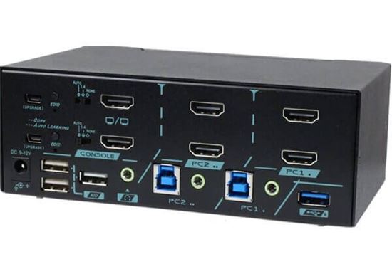 REXTRON 2 Ports Dual Monitor HDMI KVM Switch With HDCP Engine, Rextron — view 2