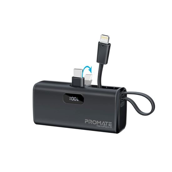 PROMATE 5000mAh Pocket-sized Fast Charging Power Bank with Foldable Promate — view 2