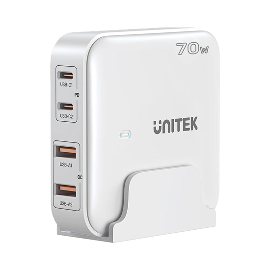 UNITEK 70W Desktop GaN Charging Station with 2x USB-C PD Ports & 2x Unitek — view 2