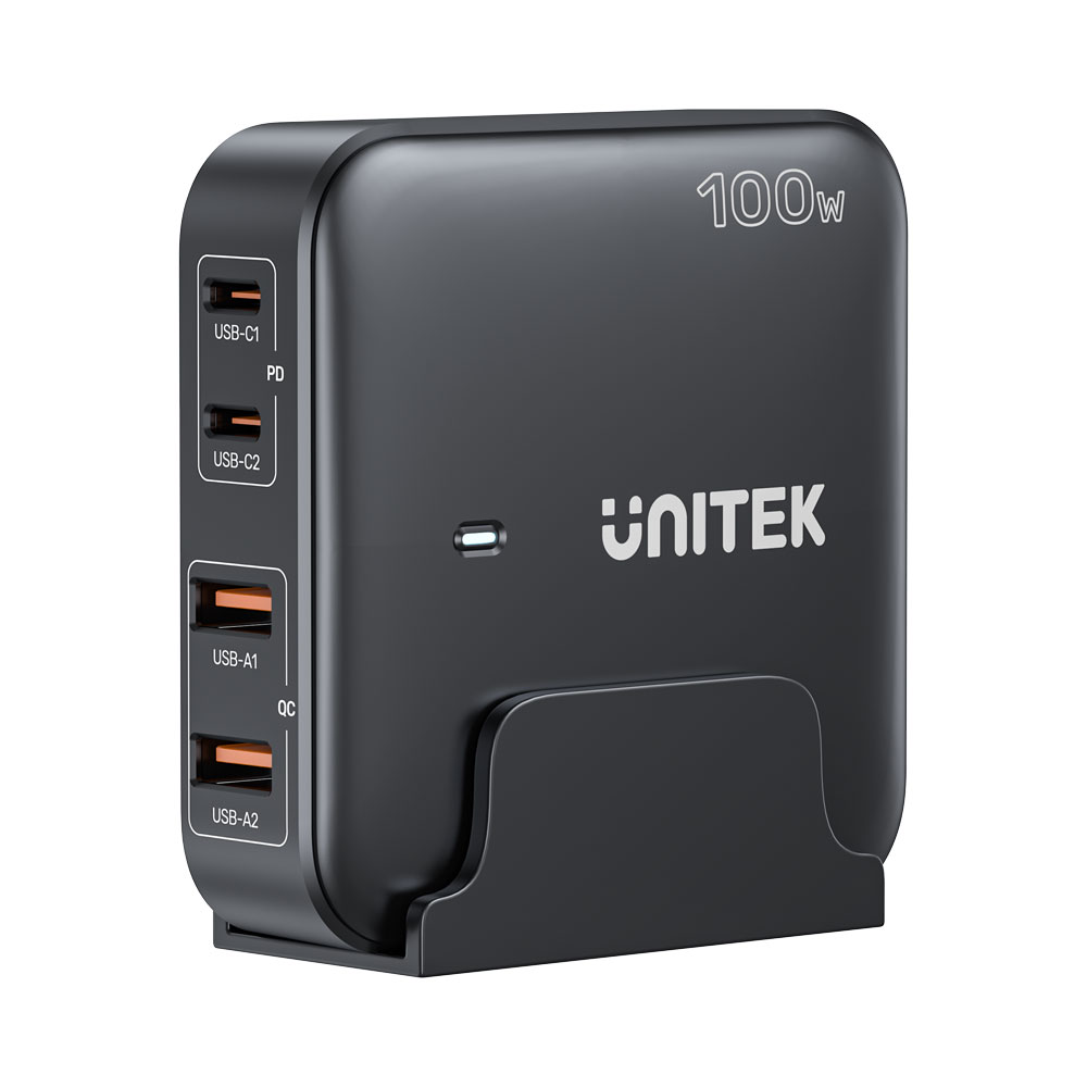 UNITEK 100W Desktop GaN Charging Station with 2x USB-C PD Ports & 2x Unitek — view 2
