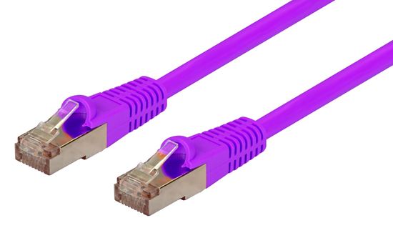 DYNAMIX 0.75m Cat6A S/FTP Purple Shielded 10G Patch Lead. Dynamix — view 2