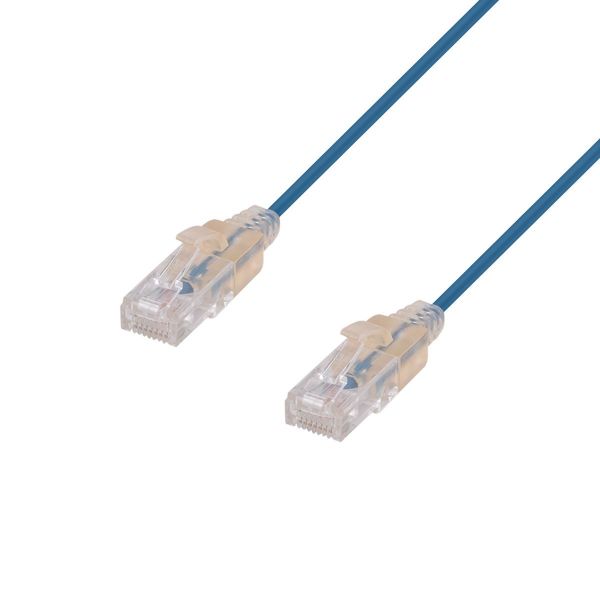 0.25m Cat6A 10G Blue UTP LSZH Patch Lead 30AWG 802.3af Unshielded Plug. Dynamix — view 2