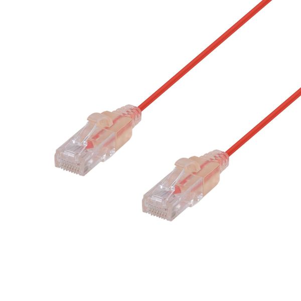 0.25m Cat6A 10G Red UTP LSZH Patch Lead 30AWG 802.3af Unshielded Plug. Dynamix — view 2