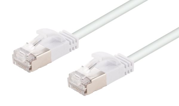 2.5m Cat6A S/FTP White 10G Patch Lead 34AWG 8023af Shielded Plug. Dynamix — view 2