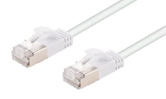 DYNAMIX 2m Cat6A S/FTP White Ultra-Slim Shielded 10G Patch Lead Dynamix — view 2