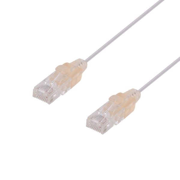 0.25m Cat6A 10G White UTP LSZH Patch Lead 30AWG 802.3af Unshielded Plug. Dynamix — view 2