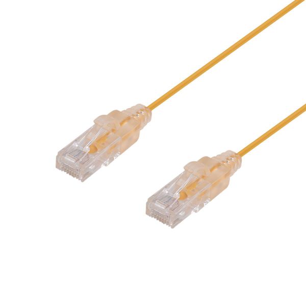 0.5m Cat6A 10G Yellow UTP LSZH Patch Lead 30AWG 802.3af Unshielded Plug. Dynamix — view 2