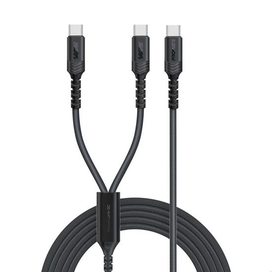 1.4M 140W PD USB-C to Dual USB-C Charging Cable. promate — view 2