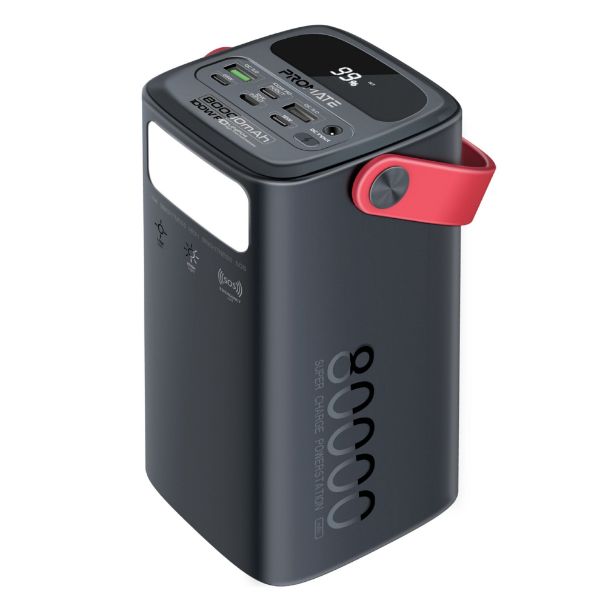 80000mAh High Capacity Power Bank With 100W PD. Multiple Input/Output Ports 3 Promate — view 2