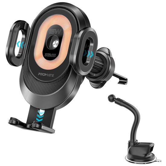 PROMATE 15W Transparent Auto Clamping Wireless Charging Car Promate — view 2