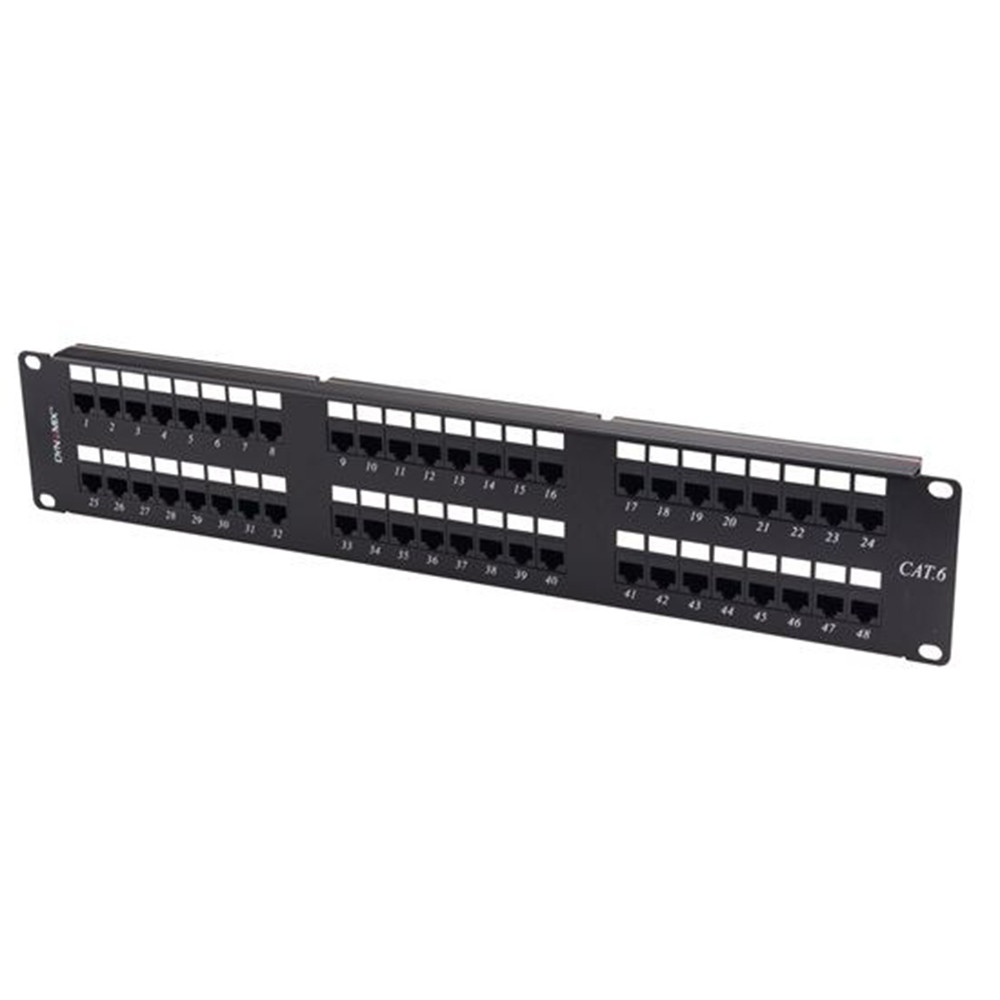 DYNAMIX 48 Port 19' Cat6 UTP Patch Panel T568A & T568B Wiring. Dynamix — view 2